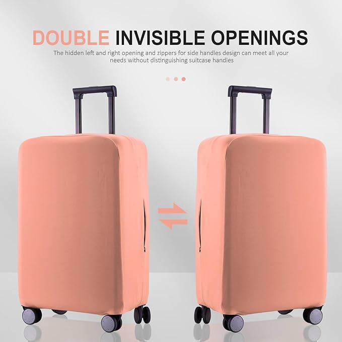 Travel Luggage Cover - Scratch-Resistant Fit 19-33 Inch, Pink, 3XL
