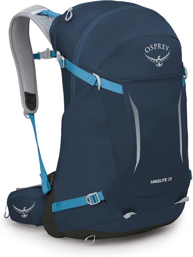 Osprey Hikelite 28L Unisex Hiking Backpack, Atlas Blue, M/L
