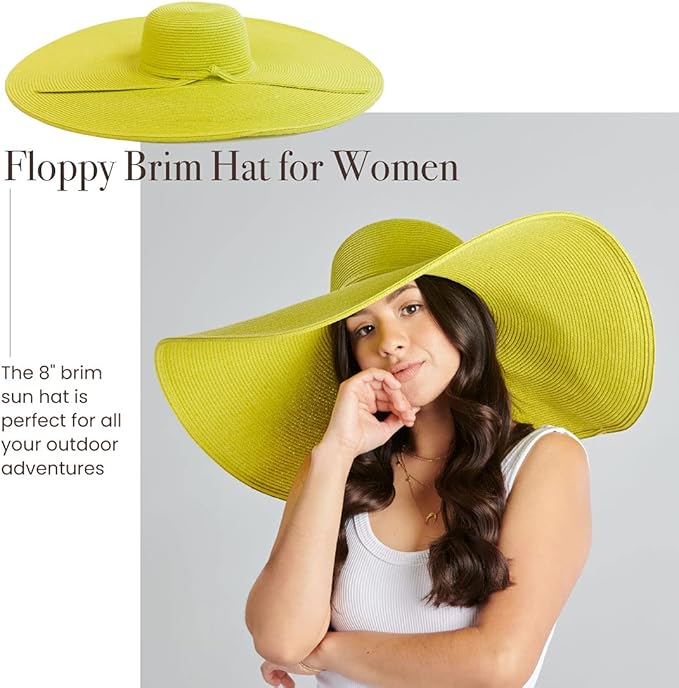 San Diego Hat Company Women's Ultrabraid X-Large Brim Hat, Adjustable Sun Hat with UPF 50+
