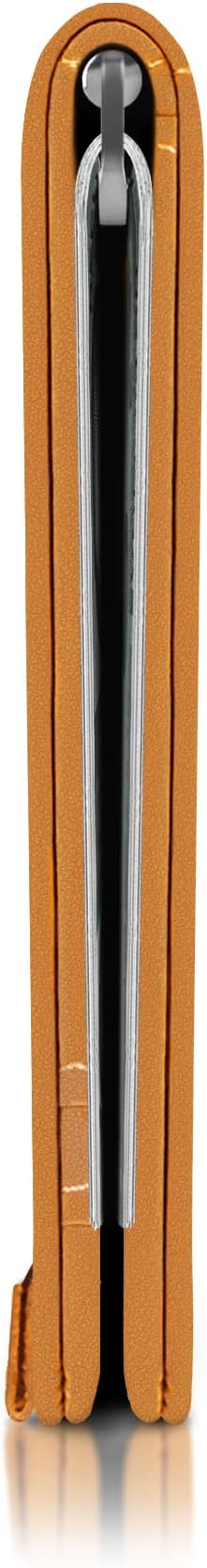 Kings Loot Custom Wallet for Men | Engraved Leather Slim Wallet with Money Clip | Personalized RFID Blocking Design | Minimalist & Stylish Wallets (Cognac)