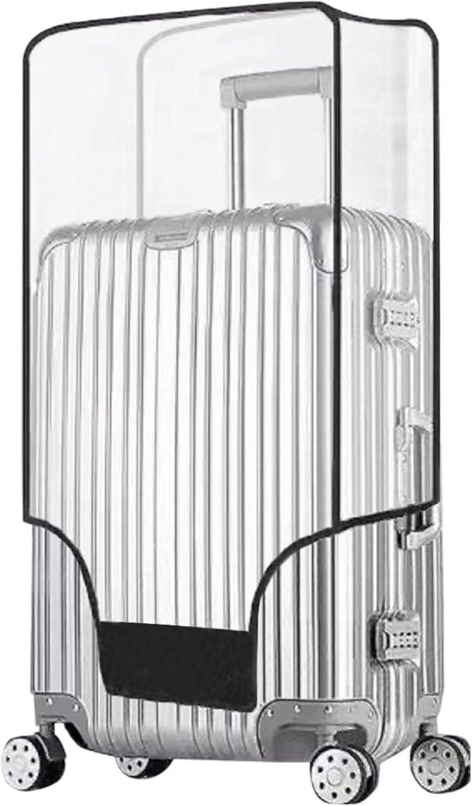 Clear Suitcase Cover - 20 24 26 28 30 Inch Waterproof PVC Suitcase Cover - Transparent Travel Suitcase Wrap - Protective Cover Case for Wheeled Luggage (30-Inch)