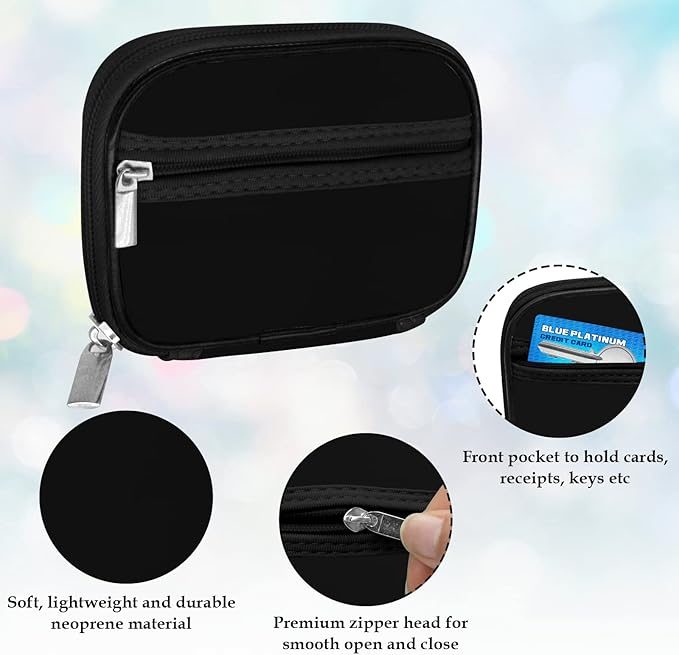 Serfeymi Weekly Travel Pill Organizer Pill Case for Purse with Removable 7 Day Pill Box, Fashionable Travel Medicine Organizer Pill Container for Medicine, Vitamin, Supplement - Black 01