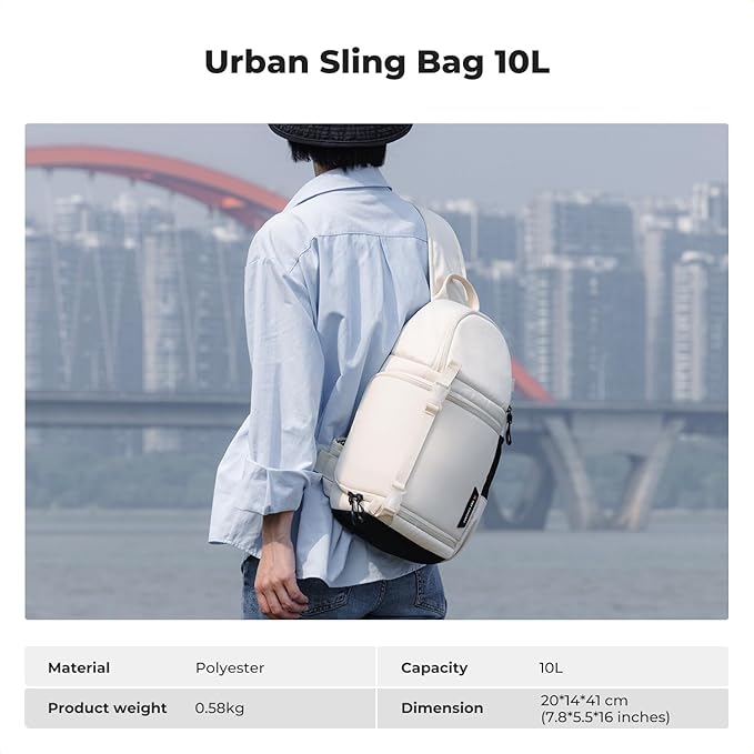K&F CONCEPT Camera Sling Bag Crossbody Bag Camera Shoulder Backpack DSLR/SLR/Mirrorless Photography Bags Compatible with Canon/Nikon/Sony/Fuji/Gopro/DJI