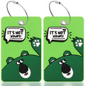 2PCS 2303 Bright Silicone Luggage tag (Green)