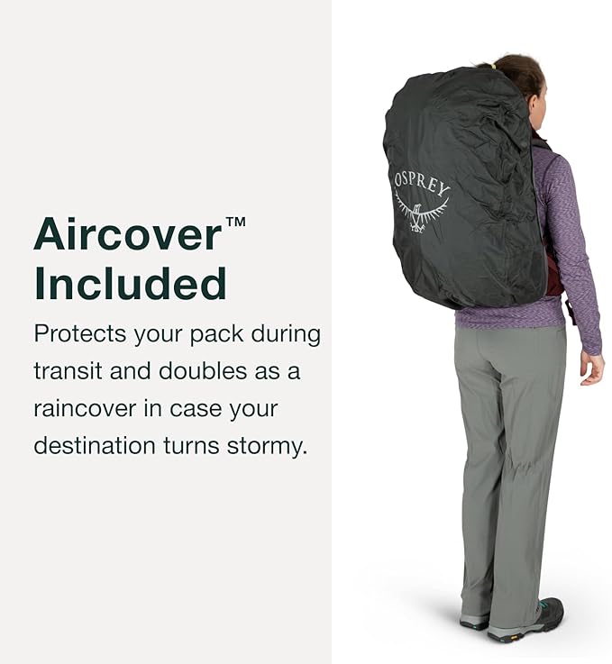 Osprey Fairview Trek 50L Women's Travel Backpack, Night Jungle Blue