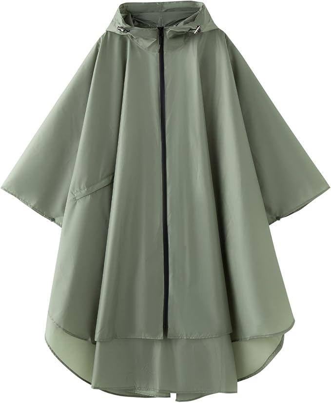 Cloak raincoat Unisex poncho Adult hooded men and women with pockets Mountaineering hiking rainstorm prevention