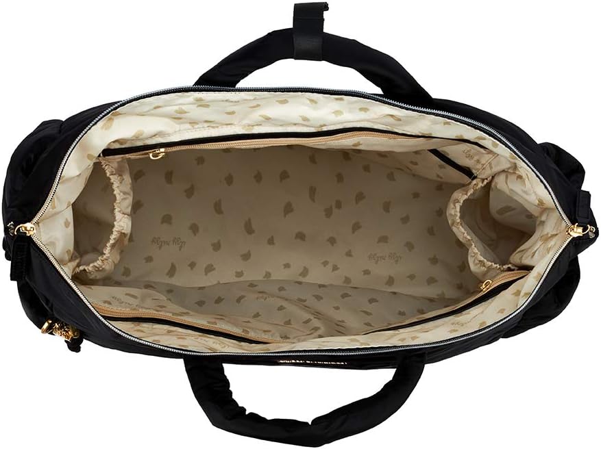 Itzy Ritzy Dream Weekender Travel Bag – Lightweight Overnight Bag with Base Compartment, 12 Pockets, Bottle Holders & Strap