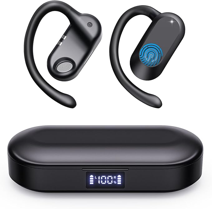 CXK AI Translation Earbuds Real Time 134 Languages 60H Playtime Translator Ear Buds Audifonos Traductores Inglés Español Wireless Earphones Bluetooth Headphones for Travel Business Learning Black