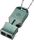 TACRAY Titanium Emergency Survival Whistle, Portable Necklace Whistle, Loud Whistle up to 120~130db, Good for Life Saving, Hiking, Camping, and Pet Training