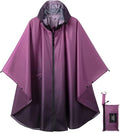 Rain Poncho Jacket Coat Hooded Zipper Style for Women/Men/Adult with Pocket