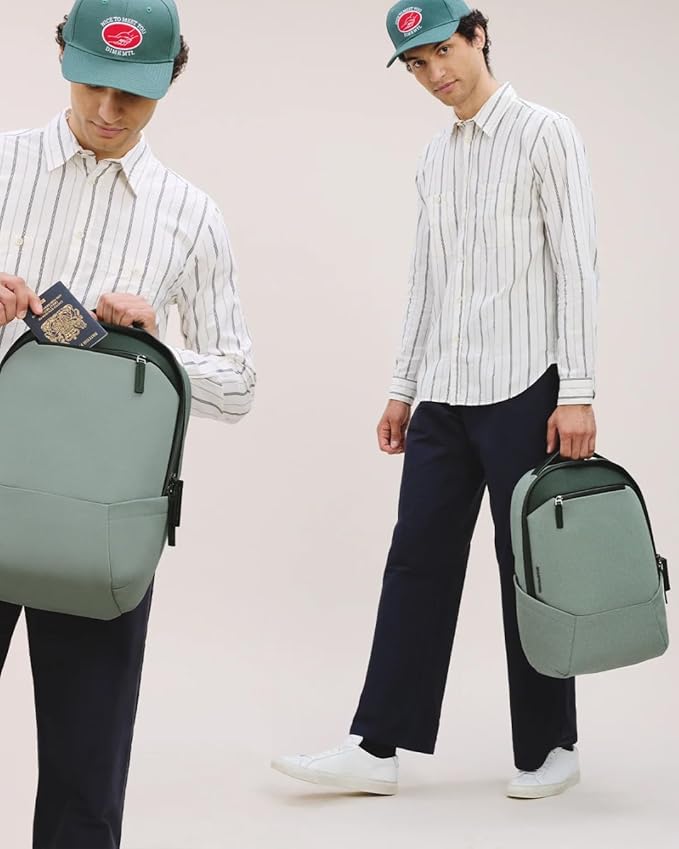 Troubadour Apex Backpack 3.0-25L Premium Laptop Backpack - Ergonomic & Water Resistant - Designed for Work and Travel - Green Smoke & Obsidian Green