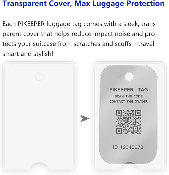 Smart QR Code Luggage Tags - Show Location When Scanned, Customizable Info with Privacy Protection, 4-Pack Waterproof & Durable Travel Labels for Suitcases, Backpacks & More