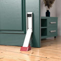Door Stop, No Drill Door Stoppers - Kickdown Doorstop for Home, Glass Doors, & Outdoors, Easy to Install Doors with Self Adhesive Door Stopper, No Screw Flip Down Portable Door Stopper - White
