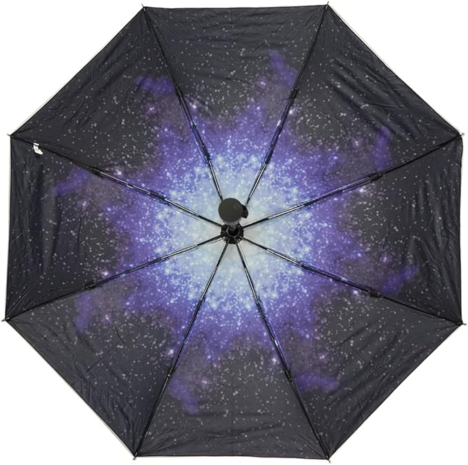LLanxiry Compact Travel Umbrella, Mini Windproof Umbrellas for Rain & Sun, Small Lightweight Outdoor UV Umbrella, Portable Folding Umbrellas for Travel