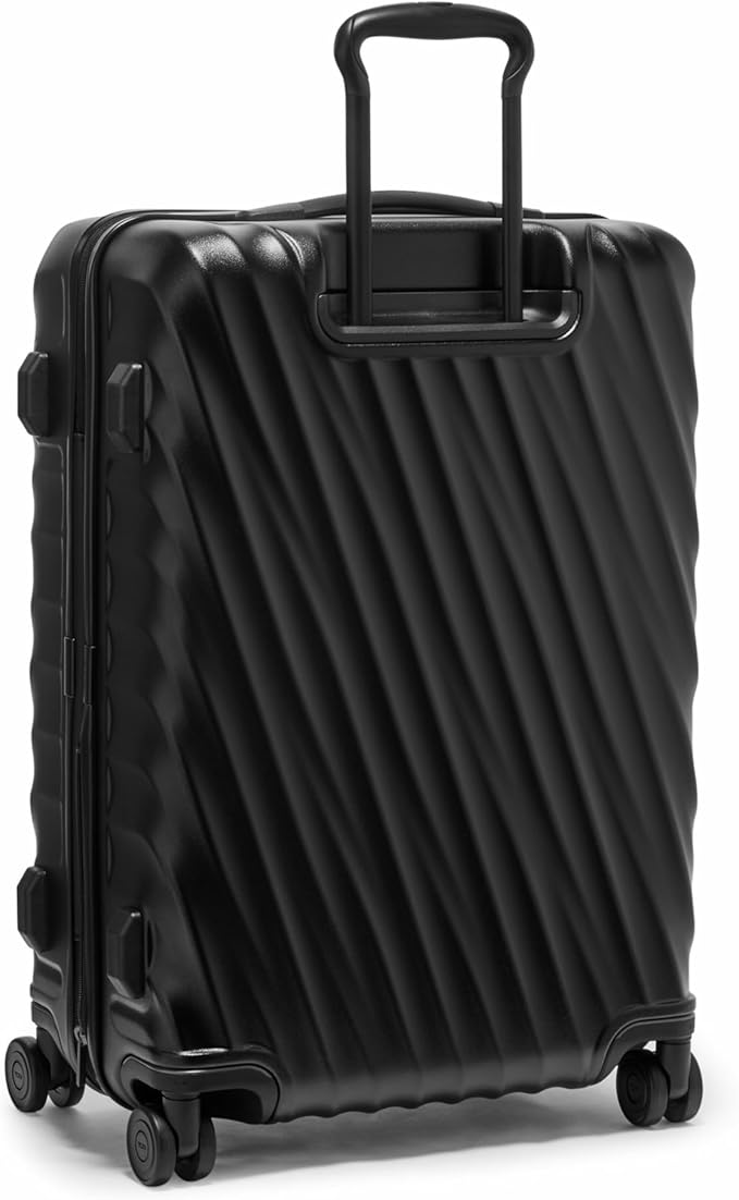 TUMI - 19 Degree Medium Checked Luggage 4 Wheeled Packing Case - Hard Shell Suitcase - 26.0" X 17.5" X 10.0" - Textured Black