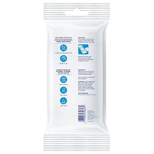 PURELL® Clean & Go Cleaning Wipes, Skin and Surface, Fresh Scent, 20 Count Travel Pack (Pack of 12), 9269-12-CMR