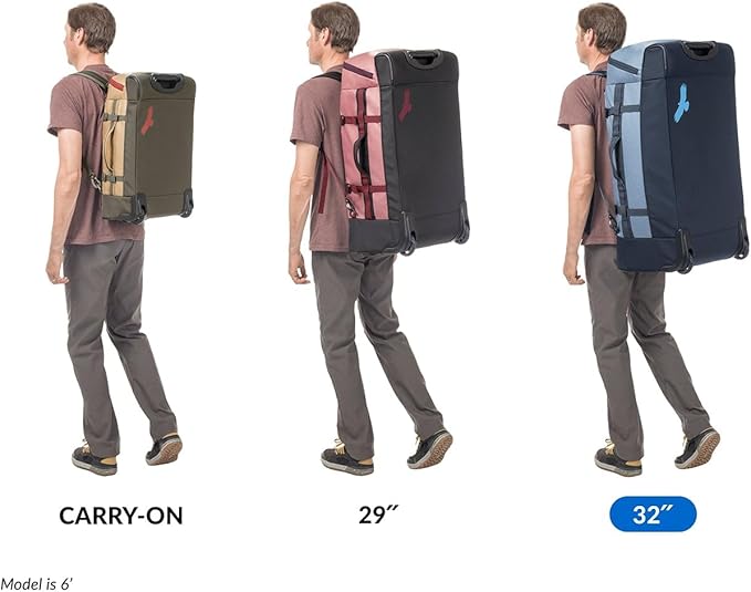 Eagle Creek Cargo Hauler XT Wheeled Duffel - Wheeled Backpack Duffel - Deployable Backpack Straps - Lockable U-Lid & Easy Access Compartment - 32" - Charcoal
