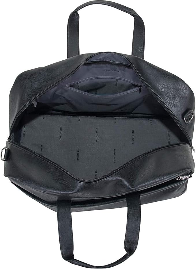 Kenneth Cole REACTION Port Stanley Duffel Pebbled Vegan Leather Carry on Shoulder Duffle Travel Bag