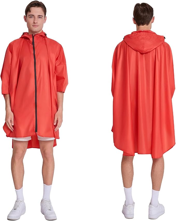 Cloak raincoat Unisex poncho Adult hooded men and women with pockets Mountaineering hiking rainstorm prevention