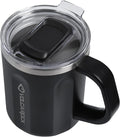 Stainless Steel Coffee Mug with Handle, 16 oz Double Wall Vacuum Insulated Travel Mug Tumbler With Slider Lid, Great Tea Mug for Men and Women (Black)