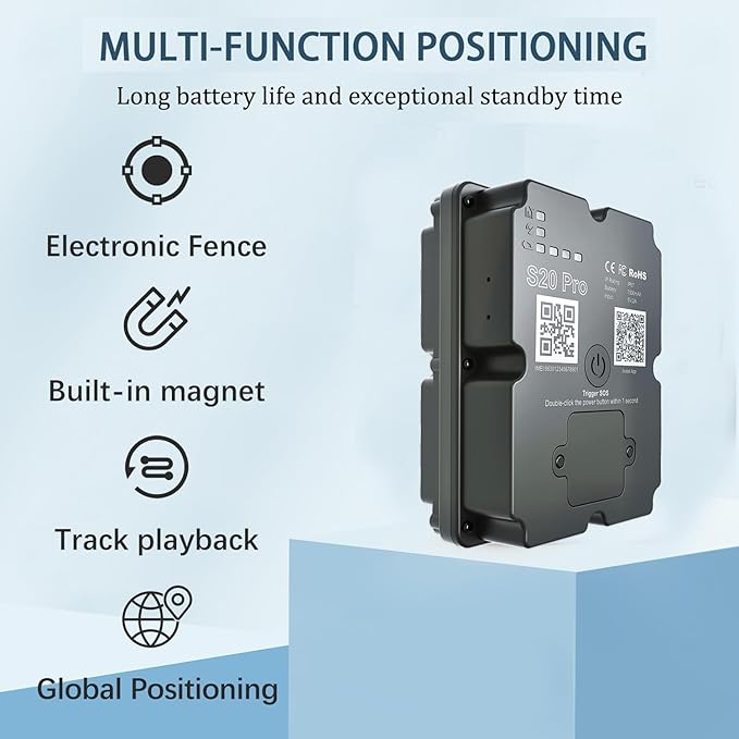 GPS Tracker for Vehicles Long Battery Life up to 7 Months Battery Life, Real Time Tracking, Unlimited Distance, Strong Magnetic,IP67 Waterproof 4G Tracker Device for Vehicles, Subscription Needed