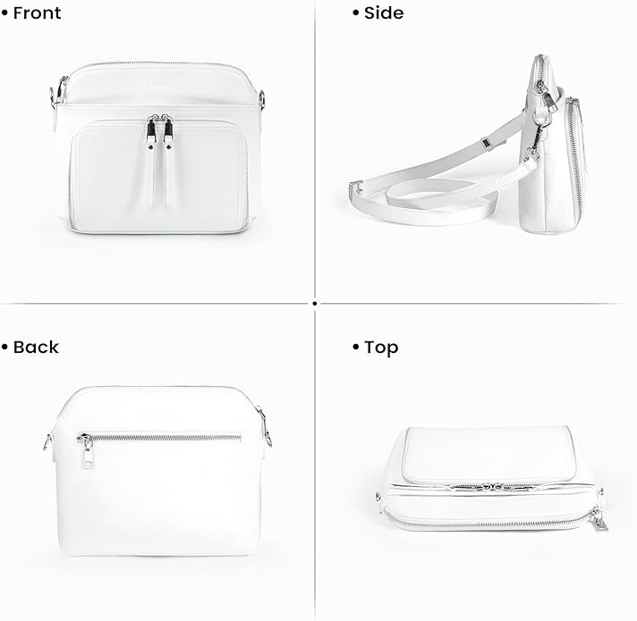befen Genuine Leather Crossbody Purses for Women, Women's Small Crossbody Shoulder Bag with Built in RFID Wallet