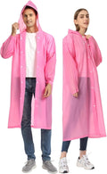 Opret 2 Pack Raincoats for Adults Reusable, EVA Rain Ponchos Lightweight Rain Coat Waterproof Rain Gear for Men and Women
