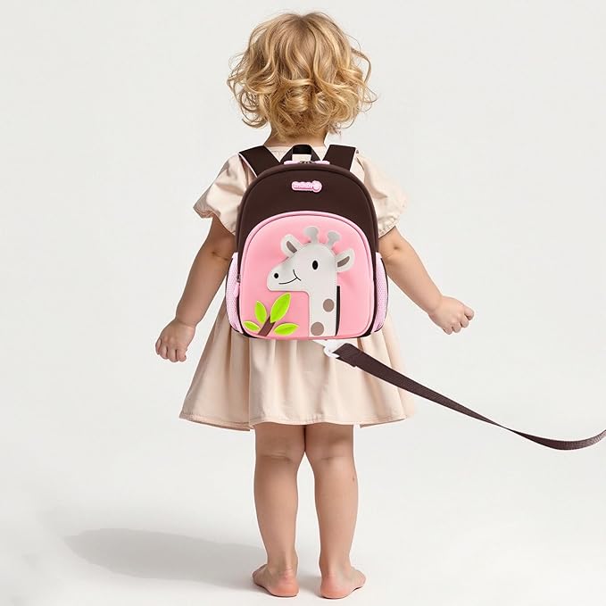 Padgene Toddler Harness Backpacks Safety Leash Kids Anti Lost Kindergarten Preschool Backpack Neoprene Lightweight Animal Schoolbag 3D Cartoon Dinasour Mini Travel Bag for Boys Girls Ages 3-5