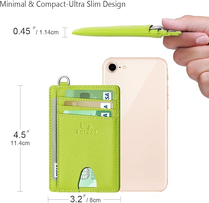 FurArt Slim Minimalist Wallet, Front Pocket Wallets, RFID Blocking, Credit Card Holder for Men & Women