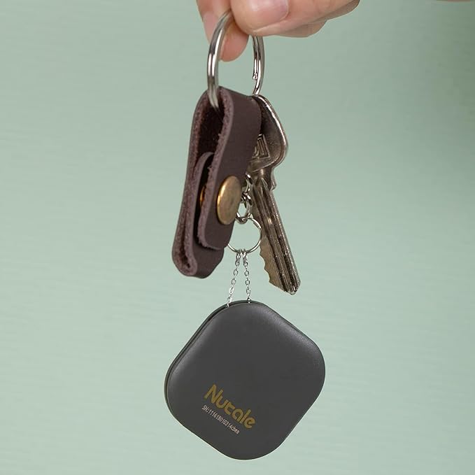 Tags Smart Key Finder - Only iOS(Not for Android) - Bluetooth Smart Key Tracker Tag - Work for Apple Find My - Keep Track of The Items That Matter Most (Cafe)
