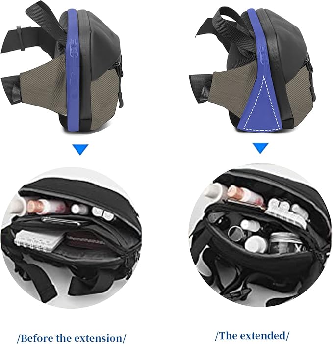Crossbody Fanny Pack Belt Bag for Women & Men with Multi-Pockets, Waterproof Sling Bag for Travel, Running, Hiking, Cycling, Fashion Waist Bag Fits All Phones, Perfect Running Bag