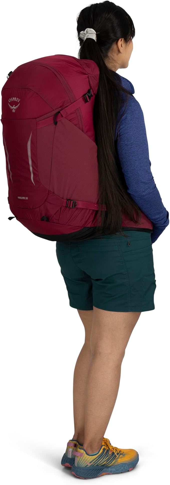 Osprey Hikelite 28L Unisex Hiking Backpack, Chameleon/Black, S/M