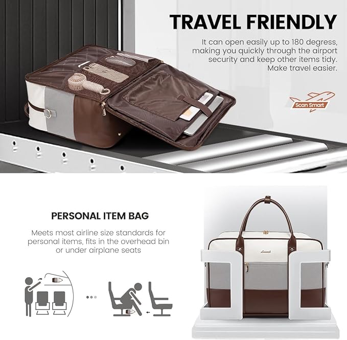 LOVEVOOK Weekender Travel Duffel Bag, Personal Item Duffle Bags for Women with Laptop Compartment, Overnight Bag with Toiletry Bag, Yoga Gym Bag with Wet Pocket, Hospital Bag for Labor and Delivery
