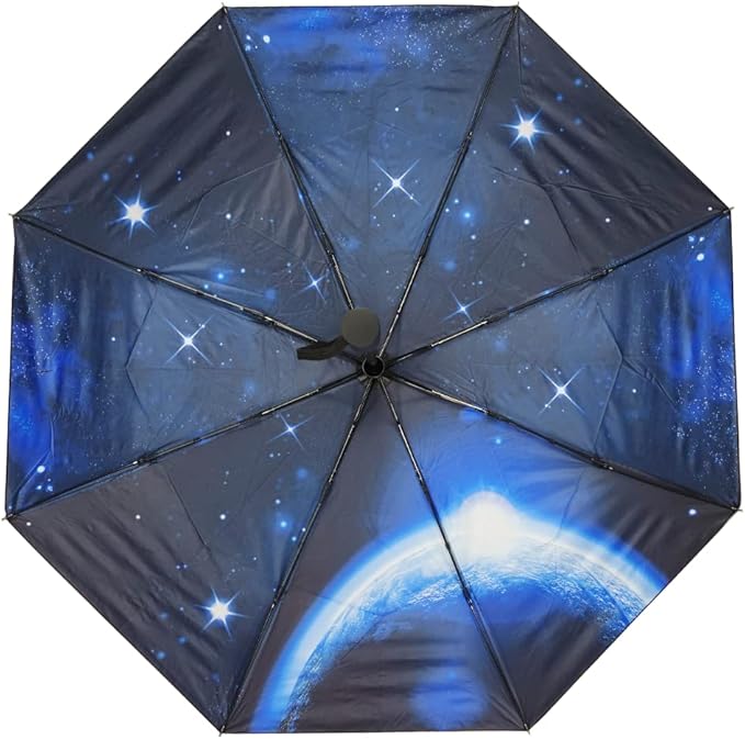 LLanxiry Compact Travel Umbrella, Mini Windproof Umbrellas for Rain & Sun, Small Lightweight Outdoor UV Umbrella, Portable Folding Umbrellas for Travel