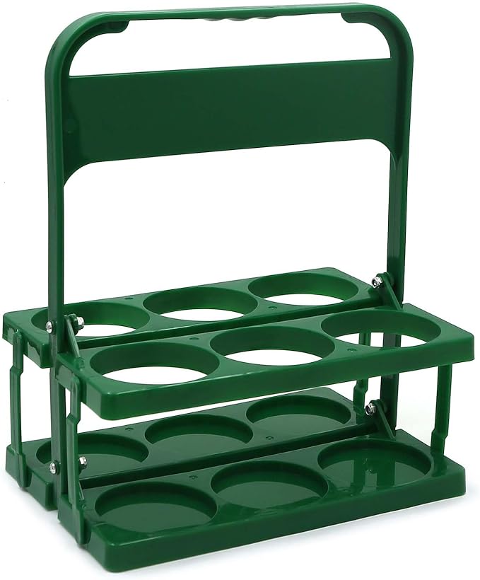 Portable Drink Carrier for Big Cups, Foldable Plastic Cup Holder, Reusable Cup Holder Carrier with Handle, Drink Delivery Carrier, Green Doordash