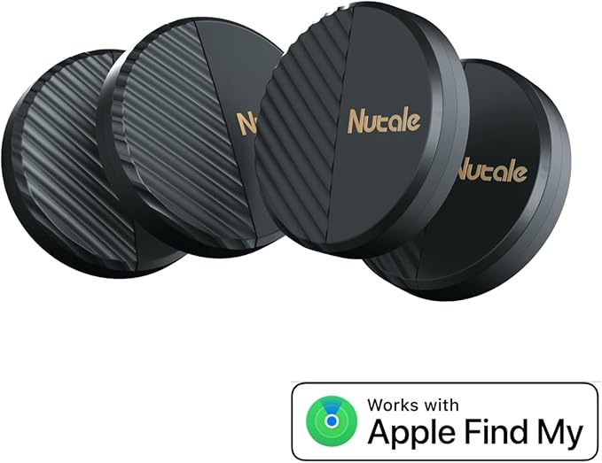 NutaleTag Key Finder 4 Pack - Only iOS - Bluetooth Smart Item Tracker Tag - Work with Find My - Keep Track of The Items That Matter Most - Find Keys Device or Car Key