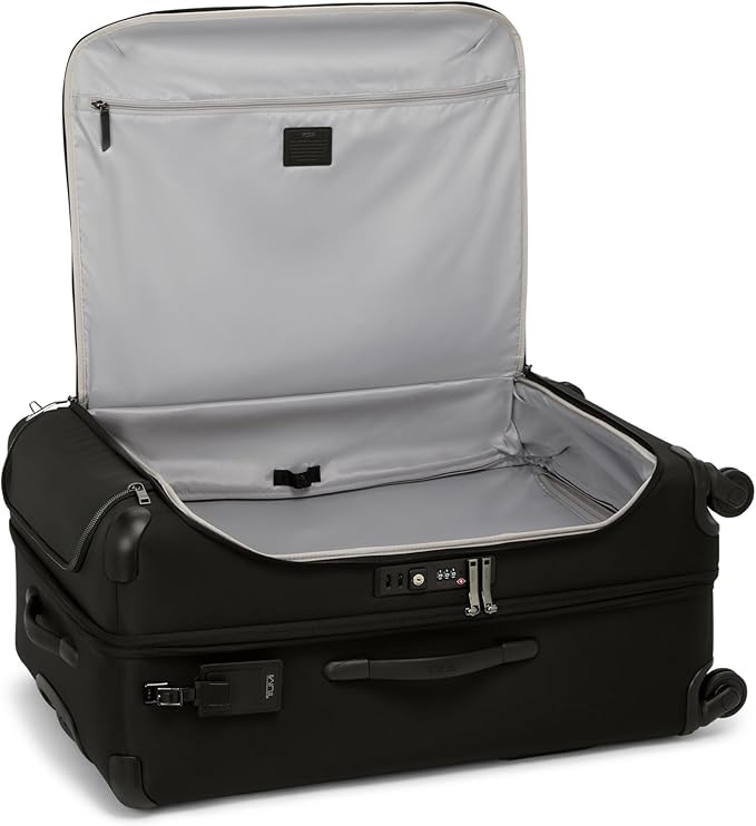 TUMI - Voyageur Leger 4 Wheeled Luggage - Women's Lightweight and Spacious, Sleek Silhouette, Durable Premium Suitcase - 26" Short Trip Expandable Packing Case, Black with Gunmetal Hardware