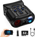 Night Vision Goggles,4K Night Vision Binoculars for Adults,Thermal Binoculars with 10X Zoom,9-Level Infrared,1000FT Infrared Range,32GB TF Card,Photo&Video Recording,Compact Design,Ideal Gifts for Men