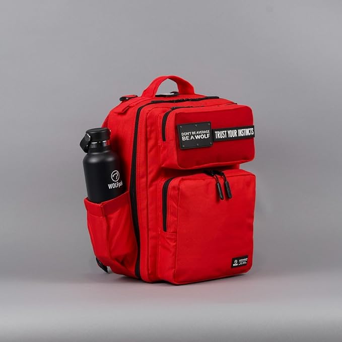 WOLFpak 15L Backpack - Elite Red - Slim Everyday Carry Backpack for Men & Women, Water-Resistant Minimalist Daypack for Laptop & Travel