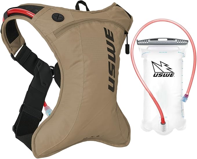 USWE Outlander Moto Hydration Pack, Running, Hiking Hydration Backpack with Water Bladder, Hydropack for Men and Women, Backpack Gear and Equipment for Cycling, MTB
