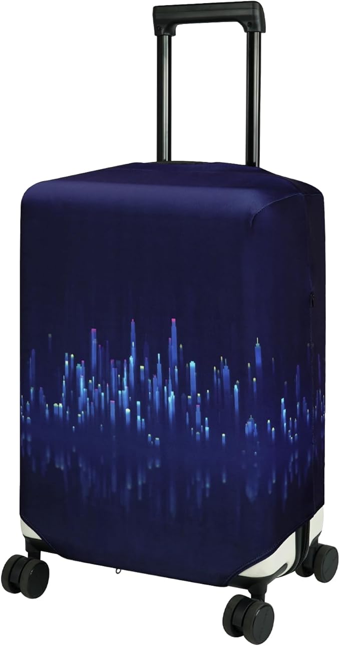 HYPER VENTURE Washable Luggage Cover - Fashion Suitcase Protector Fits 18-22 Inch Luggage (Nightscape, S)