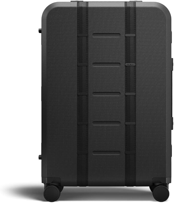 D_b_ Ramverk Pro Large Check-In 28 Inch Hardside Luggage Extra Protection Aluminum Frame, Silent 360 Spinner Wheels, TSA Lock, Interior Laptop Compartment and Two Zipper Dividers - Black Frame/Black