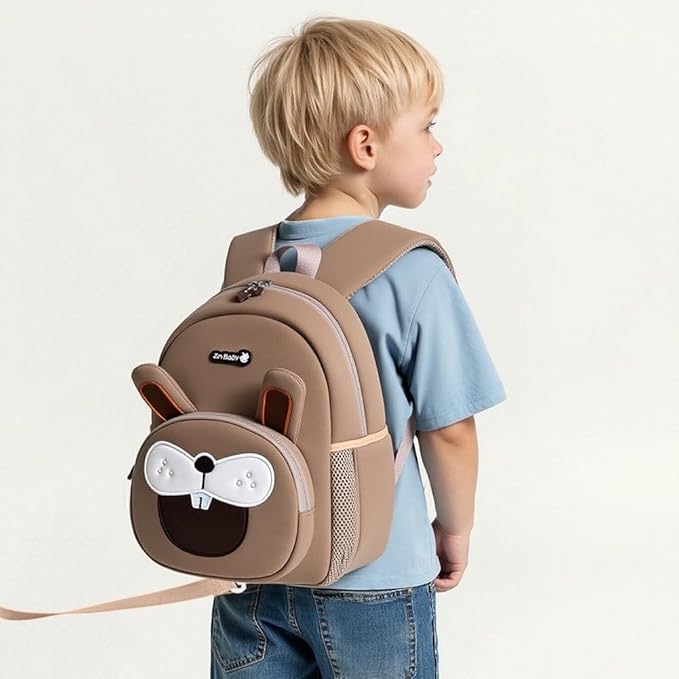 Padgene Toddler Backpacks Kids Preschool Backpack Waterproof Neoprene Animal Schoolbag Lunch backpack 3D Cartoon Mini Travel Bag for Boys Girls Ages 3-5