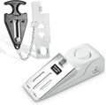 Portable Door Lock Alarm - Dual Protection Security, 120DB Siren, Sturdy Rubber Door Stopper Wedge for Home & Travel