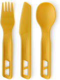 Sea to Summit Passage Camp Cutlery Set, Fork, Spoon and Knife, Arrowwood Yellow