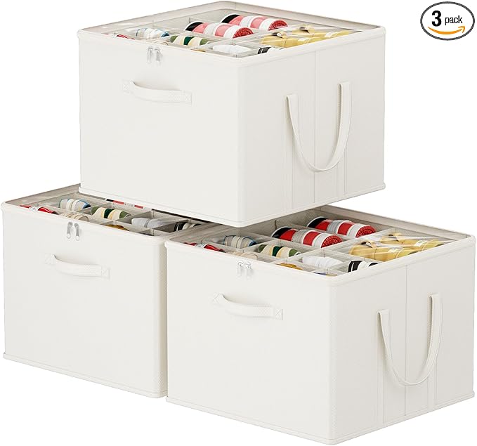 Lifewit Shoe Storage Organizer for Closet, Fits 12-16 Pairs, Large Shoe Box Storage Containers with Clear Cover and Reinforced Handles,Foldable Storage Bins Fits for Boots Heels Sneakers,3 Pack White