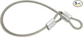 5 Pcs 5mm Wire 24 inch Vinyl Coated Stainless Steel Cable with Loops Short Wire Rope Lanyard Lock Security Chain Link for Outdoor Gates, Clear(5mm x 24inch)