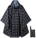 Rain Poncho Jacket Coat Hooded Zipper Style for Women/Men/Adult with Pocket