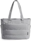 BAGSMART Tote Bag for Women, Lightweight Puffy Tote Bag with Compartments Shoulder Bag Handbag for Travel, Work, Gym,