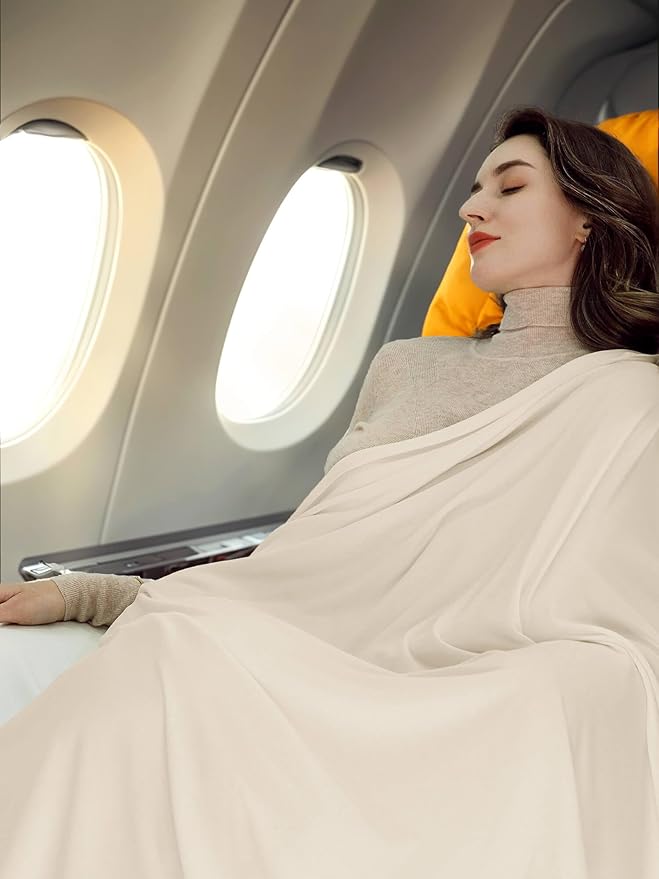 VENVSBEE Shawl Wraps for Women, Travel Scarf Soft Blanket Wrap Pashmina Travel Accessory for Airplane